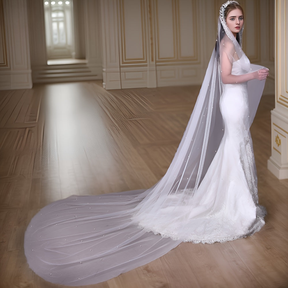 Women's 3M Formal Veil with Sparkling Beads Wedding Headpiece