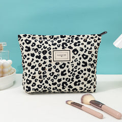 Creamy Leopard Bag Makeup Cosmetic Bag