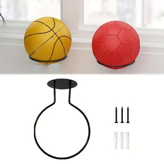 Wall Mounted Basketball Soccer Storage Rack Ball Holder