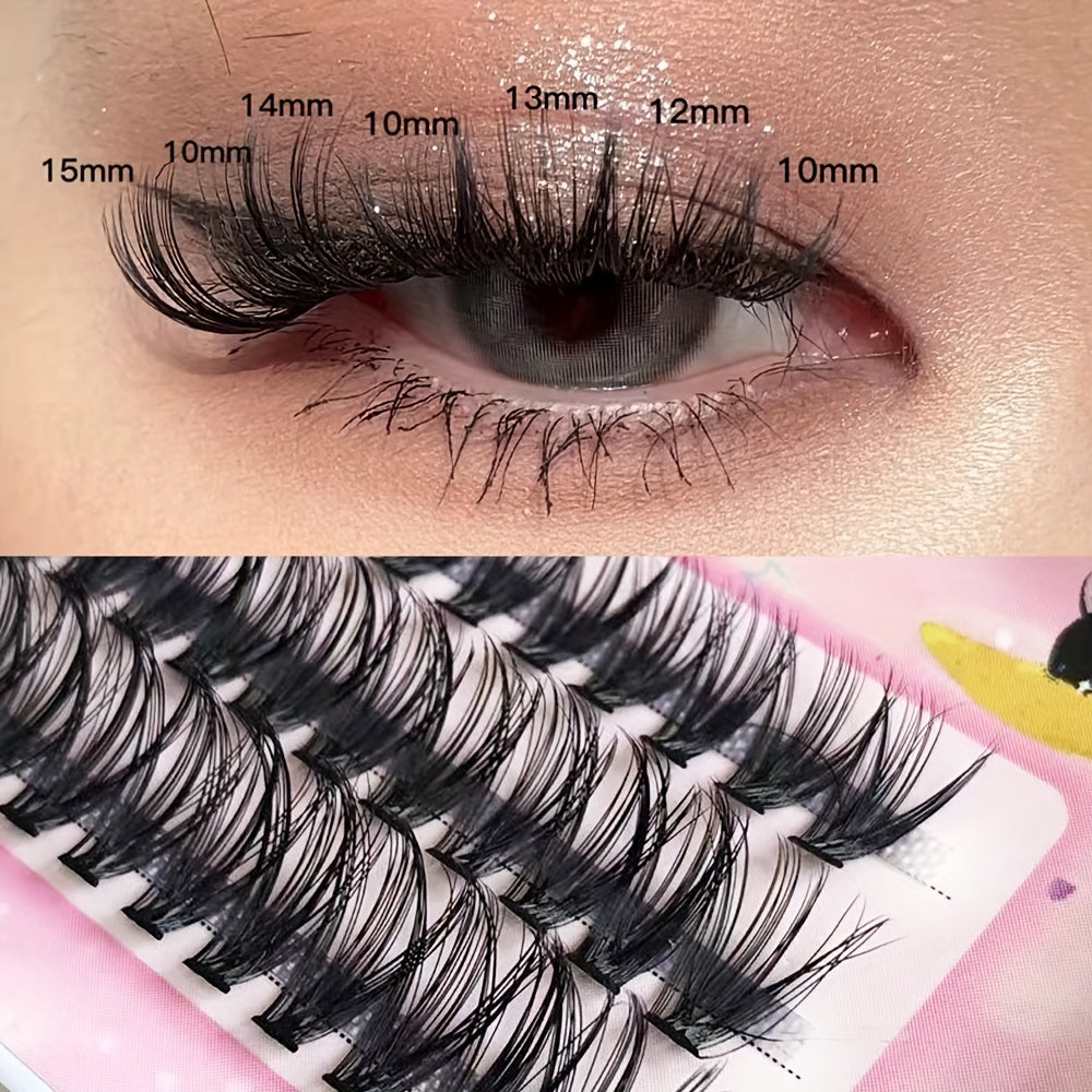 60 Clusters 40D 3 Rows Eyelashes Extention Natural Soft Faux Mink Lashes