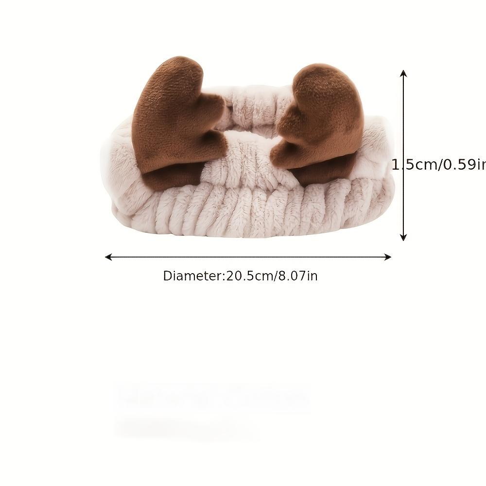 Cute Bow Headband Soft Coral Fleece Hair Accessory for Women Girls
