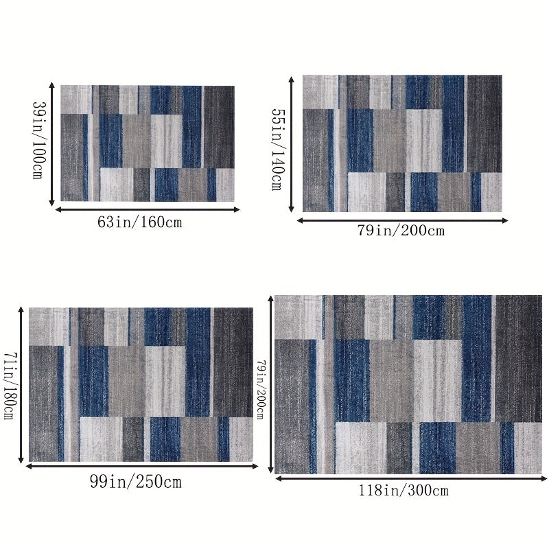 Large Flower Area Rug Abstract Carpet Easy to Maintain