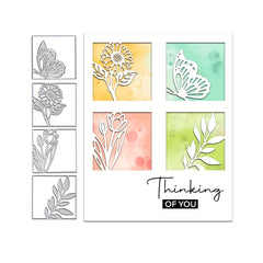 Metal Cutting Dies Sunflower Butterfly Tulip L