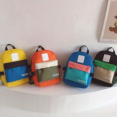 Kids Contrast Backpack Outdoor Small Backpack