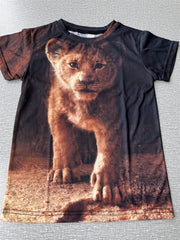 Unisex Baby Lion Graphic T shirt Active Short Sleeve Tee