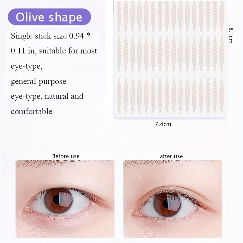 Waterproof Double Eyelid Stickers with Tweezers - Natural Adhesive Eyelid Patch