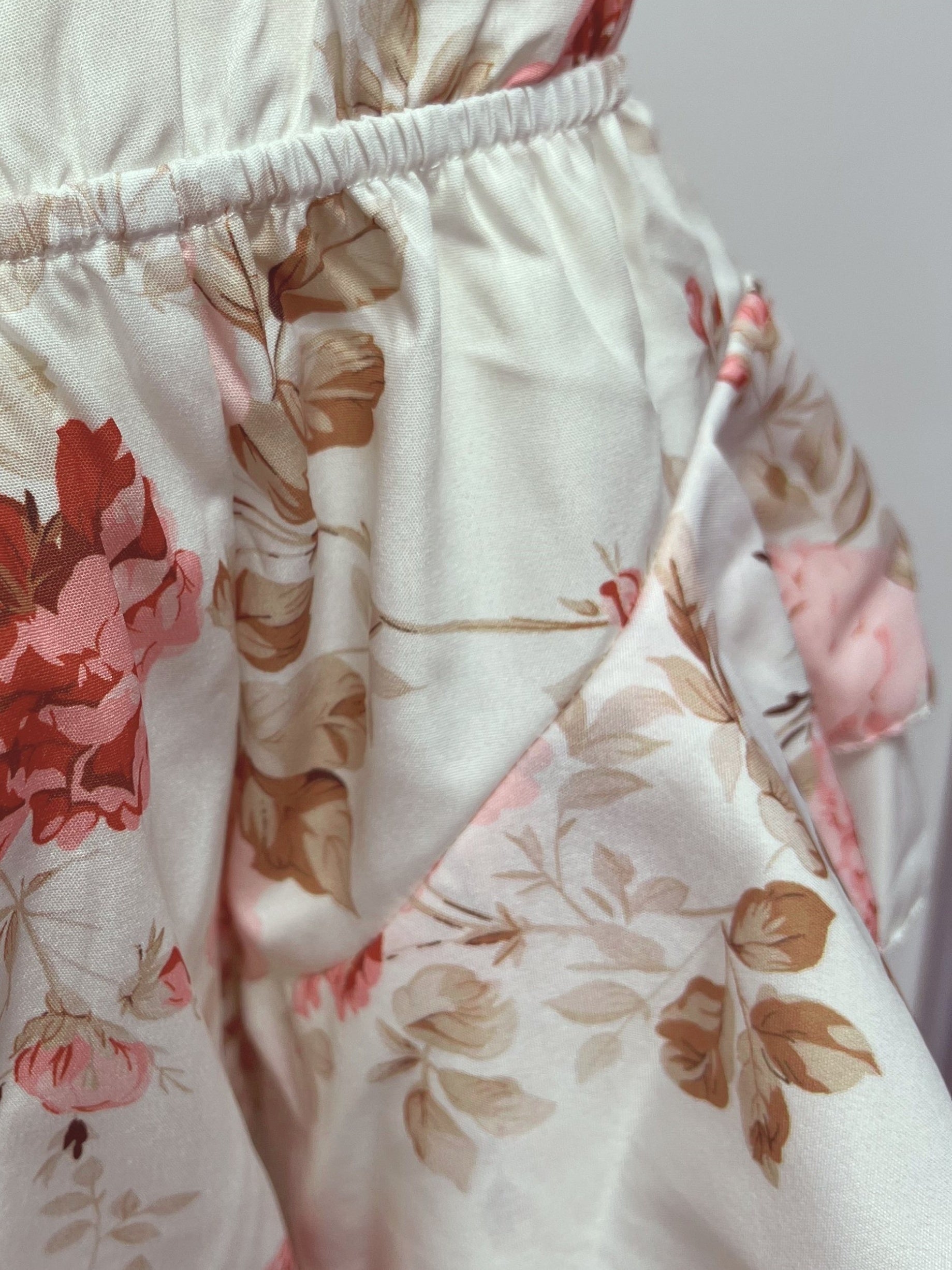 Floral Off Shoulder Blouse with Ruffle Trim Sleeve