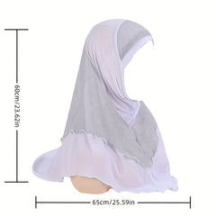 Muslim Crystal Linen Headscarf Hat for Malay Ladies