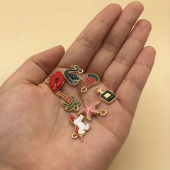 20pcs Mixed Drop Enamel Charm Pendants for Jewelry DIY Craft