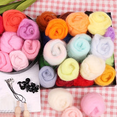 22lb Multicolor Felting Wool Fiber Soft Roving