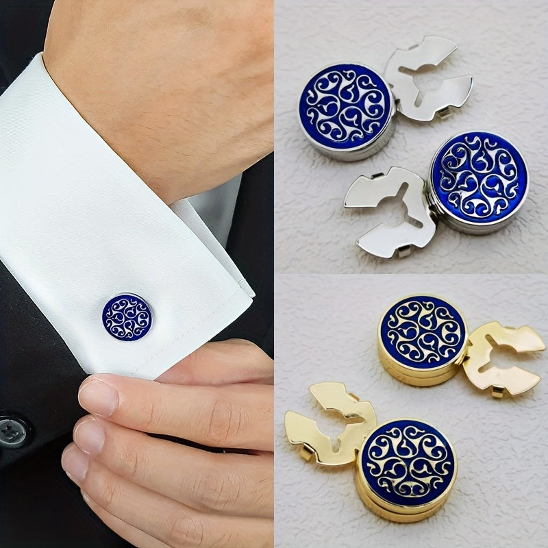 2pcs Golden Button Covers for Men & Women, Hidden Shirt Decoration
