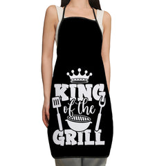 Polyester Apron with Letter Phrase Print - Waterproof Waist Apron