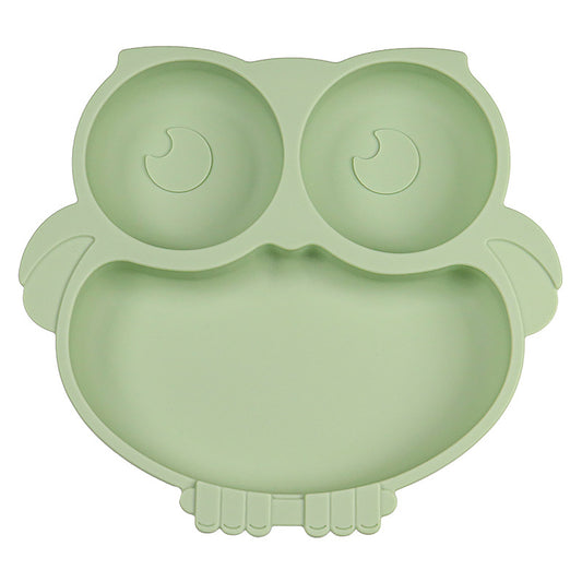 Silicone Children's Dinner Plate Owl Dinner Plate Food Supplement Tableware