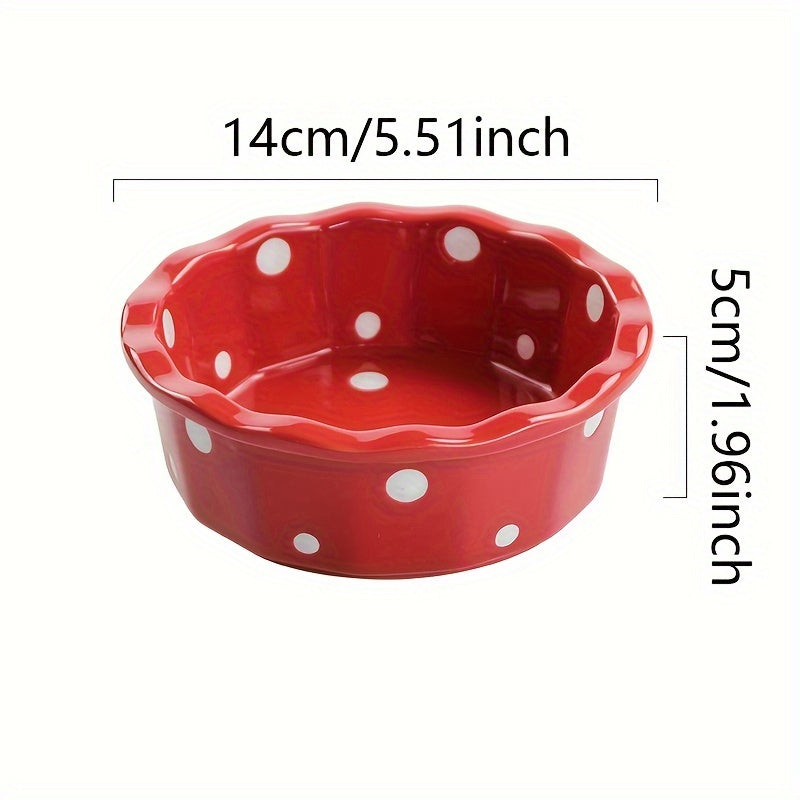 Ceramic Polka Dot Baking Bowl Pasta Plate
