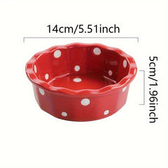 Ceramic Polka Dot Baking Bowl Pasta Plate