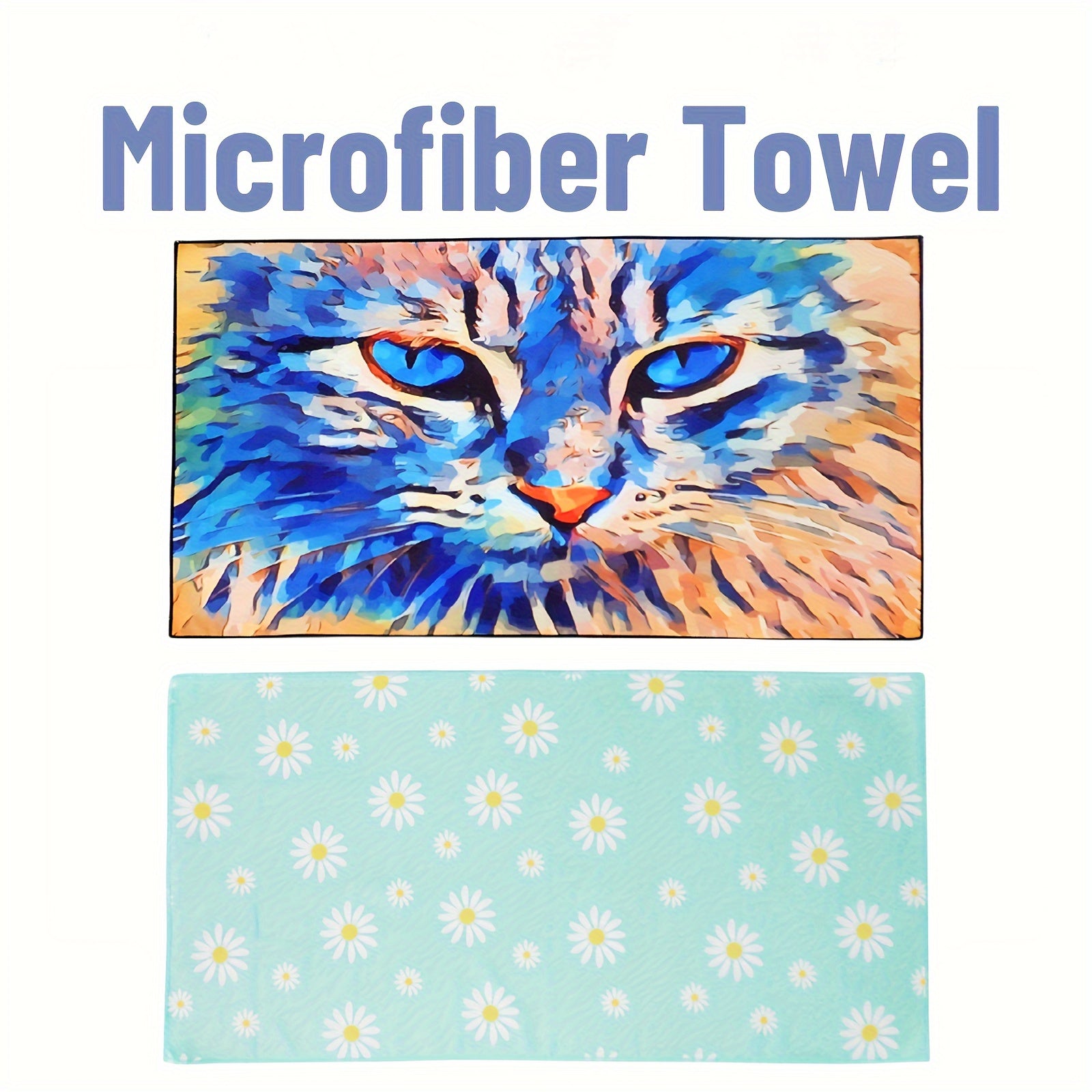 Absorbent Microfiber Towel Quick Dry Printed Towel for Travel Beach Camping Gym
