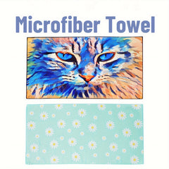Absorbent Microfiber Towel Quick Dry Printed Towel for Travel Beach Camping Gym