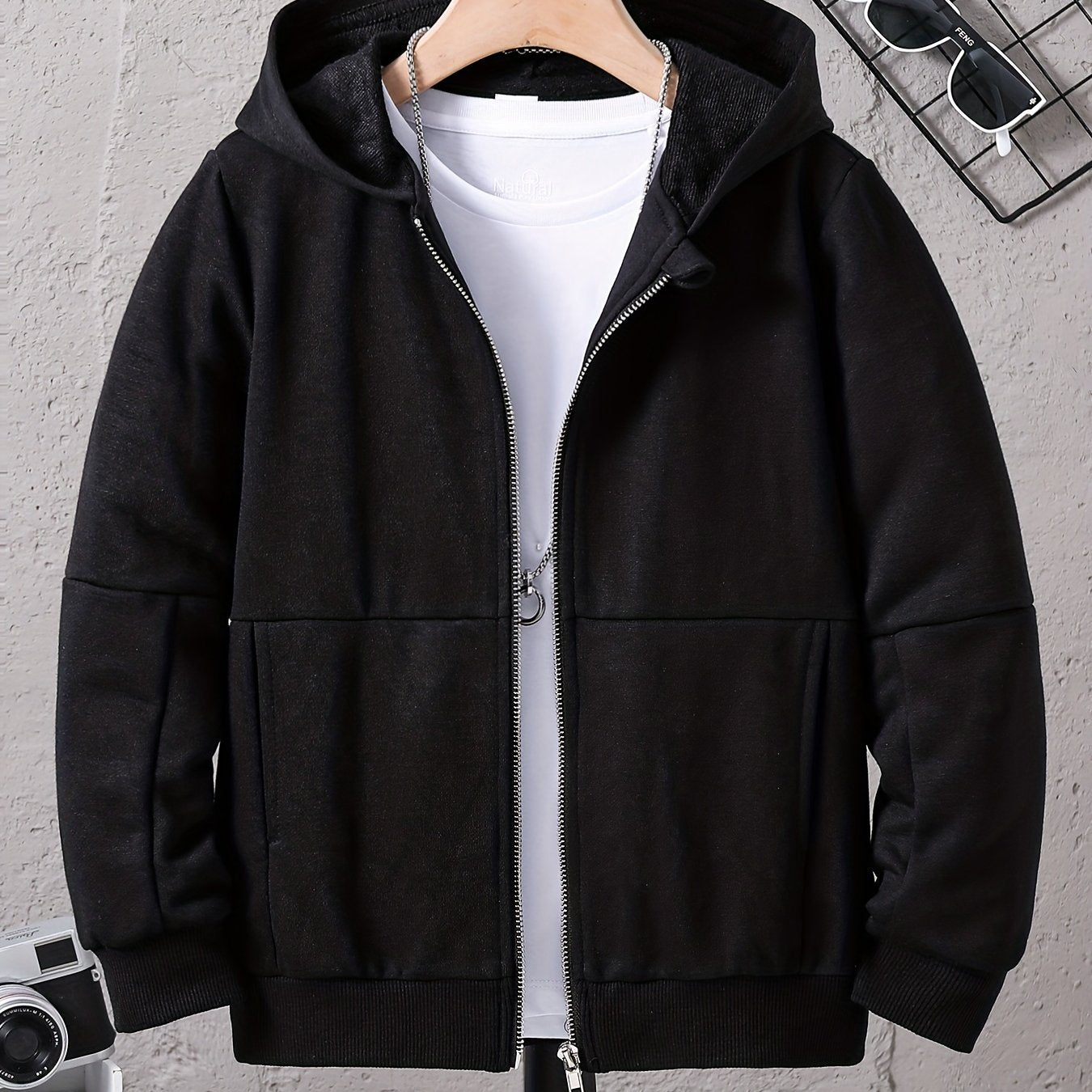 Boys Zip Up Hooded Sweatshirt Long Sleeve Hoodie Gym Sports Jacket