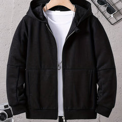 Boys Zip Up Hooded Sweatshirt Long Sleeve Hoodie Gym Sports Jacket