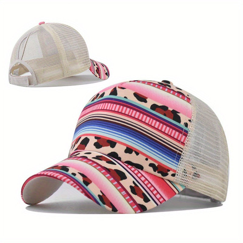Women's Ponytail Baseball Cap Adjustable Hip Hop Sun Hat