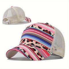 Women's Ponytail Baseball Cap Adjustable Hip Hop Sun Hat