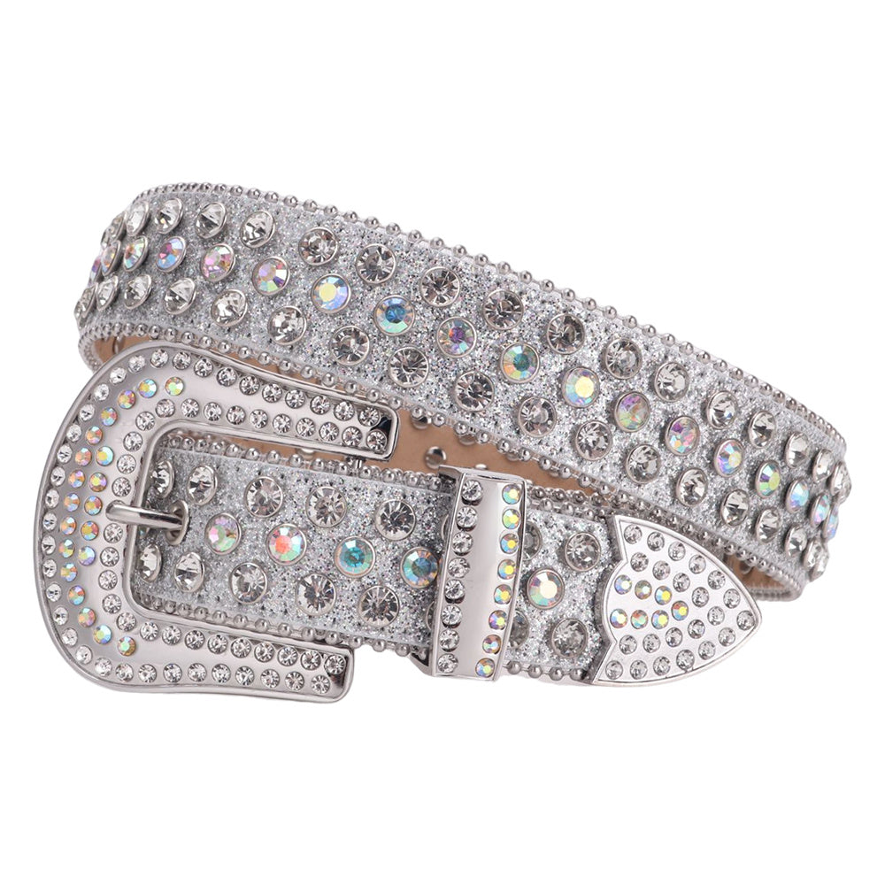 Western Rhinestones Crystal Studded Belts Cowgirl Cowboy