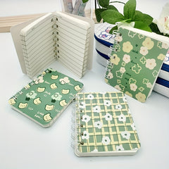4pcs A7 Retro Neon Flower Series Coil Notebook Small Book