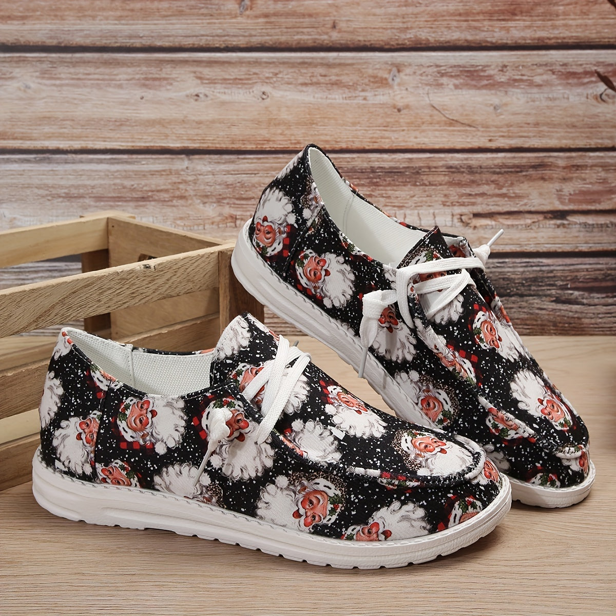 Christmas Elements Print Lightweight Sport Shoes