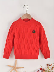 Girls' Christmas Tree Knitted Pullover Sweater Crew Neck Warm Top