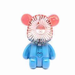 Colorful Bear Fan Handheld Mini Fan USB Charging Desk Top Decoration Fan