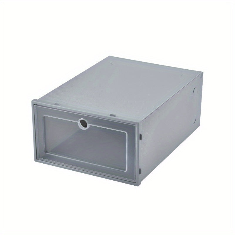 Plastic Flip Shoe Box With Dustproof Advantage & Drawer Stackable Storage