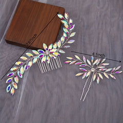 Crystal Bridal Hair Comb Headdress Rhinestone Insert Comb Prom Hair Accessories