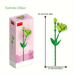 DIY Building Block Flower Bouquet Kit - 12 Models Desk Decor Set