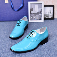 Men's Bright Oxford Lace-up Dress Shoes For Dance Prom