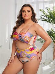 Sexy Swimsuit Cut Out Ruched One Piece Bathing Suit