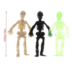 5Pcs Mini Skull Doll PVC Skeleton Zombie Toy Halloween Decor