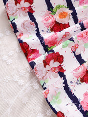 Girls Sleeveless Ruffles Crew Neck Button Floral Princess Dress