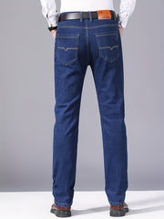 Men's Classic Fit Jeans Semi-formal Medium Stretch Denim Pants