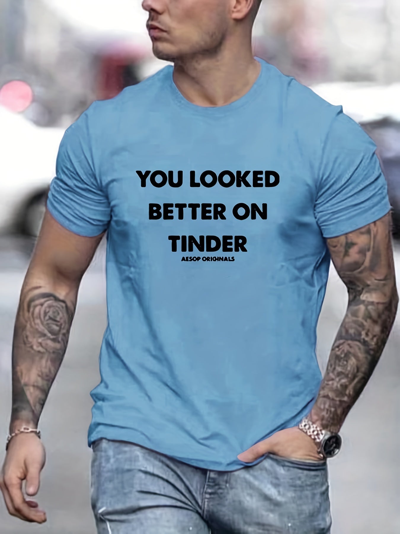 Men's Better Print T-shirt Casual Stretch Breathable Tee