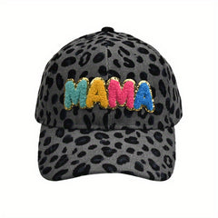 Leopard Print Corduroy Dad Hat Solid Sun Hat for Women