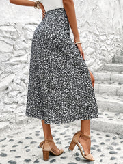Boho Floral Print Maxi Skirt for Women