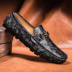 Men's Patterned Moccasin Loafers Non-slip Driving Shoes
