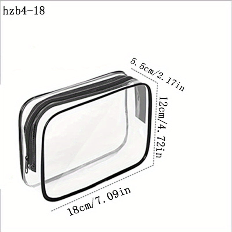 Waterproof Clear Cosmetic Bag Portable Travel Storage PVC Zipper Toiletry Pouch