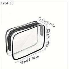 Waterproof Clear Cosmetic Bag Portable Travel Storage PVC Zipper Toiletry Pouch
