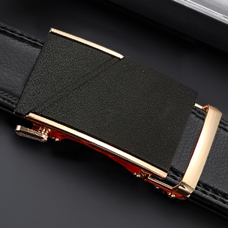 Men's PU Leather Automatic Buckle Belt Wedding Daily