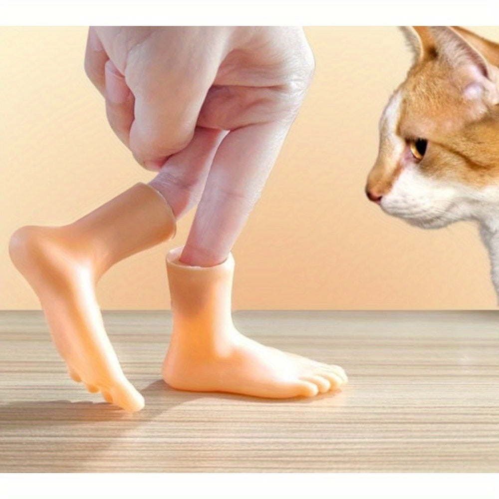 6pairs Finger Feet Puppet Tiny Feet Realistic Left and Right Small Feet