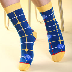Colorblock Plaid Socks Women's Mid Tube Stockings