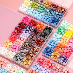 24 Grid 600pc Wax Sealing Beads Kits for Wax Seals Wax Pellets