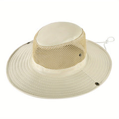 Men's Wide Brim UV Protection Sun Hat for Summer Beach Fishing Hiking