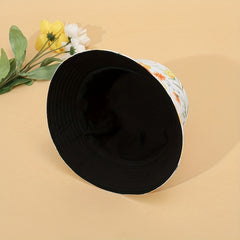 Double sided Honeycomb Print Casual Bucket Hat Unisex